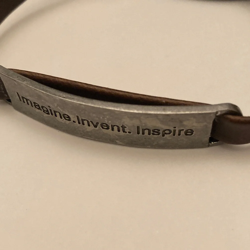 Set of Three Leather Bracelets in Black and Brown - Picture 7 of 7